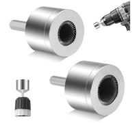 Copper Pipe Cleaner, 2PCS Copper Pipe Cleaner for Drill, Electric Drill Bit Pipe Cleaner Plumbing Tool, Full Metal Drill Tube Cleaning Brush for Professional Industrial Use, Hexagonal Handle,15+22mm