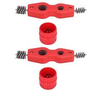 Copper Pipe Cleaner and Reamer 4 in 1 Rust Removal Tool Set, Manual Deburring and Polishing Tool for Plumbers, Soldering and Pipe Maintenance, ABS + Steel Construction with 15mm &