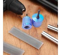 Copper Pipe Cleaner Set with 1/2" and 3/4" Replaceable Stainless Steel Brushes for Drill, Manual Rust and Paint Removal from Metal Pipes