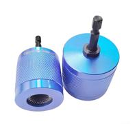 Copper Pipe Cleaner Set with Replaceable for Battery Powered Use, Plumbing Pipe Cleaning Brush for Metal Tube Rust & Stain Removal, 1/2" & 3/4", Hex Shank Cleaning Tool Made of