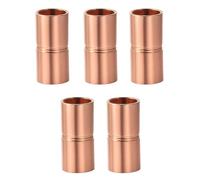 Copper Pipe Coupling 12.7mm ID Straight Coupling C x C Sweat End Welding Connection for Air Conditioner HVAC Plumbing (5Pcs)