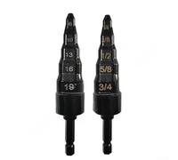 Copper Pipe Expander Set 2pcs HVAC Swaging Tool Kit for Air Conditioning Refrigeration Pipes Metric and for Imperial Sizes Carbon Steel Drill Bit