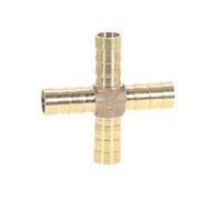 Copper Pipe Fitting 4mm 6mm 8mm 10mm 12mm Brass Hose Barbed Tail Coupler Adapter Connector for Gas Water Tube(X Type,8mm)