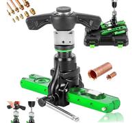 Copper Pipe Flaring Tool 1/4"-3/4" 2 Modes Manual or Electric Drill, 45° Eccentric HVAC Refrigeration Tool for Copper Aluminum