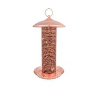 Copper-Plated Bird Nut Feeder & Drainage Holes