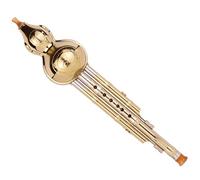 Copper Plated Cucurbit Flute Chinese Traditional Wind Instrument Hulusi Instrument C/Bb Key Hulusi Gourd Flute with Case Gourd Flute