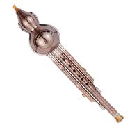 Copper Plated Cucurbit Flute Chinese Traditional Wind Instrument Hulusi Instrument C/Bb Key Hulusi Gourd Flute with Case Gourd Flute