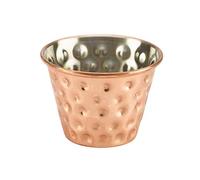 Copper Plated Hammered Ramekin 2.5oz / 70ml - Set of 4 - Copper Ramekin Serving Dish for Sides or Sauces