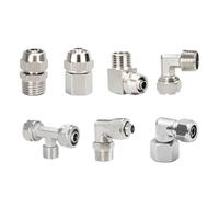 Copper Pneumatic Fittings Air Fitting OD 4 6 8 10 12 mm Thread 1/8 3/8 1/2" 1/4" B*P Quick Connector for Hose Tube Connectors(OD10mm-1I8,PC 1PCS)