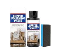 Copper Polishing Cream - 50g With Sponge Polishing Rouge For Sterling Silver - Brass Tarnish Remover | Metal Restorer For Silver Bronze Cookware Sink Jewelry Coin Kitchen Instrument,