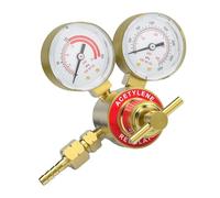 Copper Pressure Gauge for Acetylene 0-400PSI Input 0-30PSI Output Oxygen Oxygen Regulator Pressure Gauge Brass