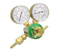 Copper Pressure Meter for Acetylene Regulators 0-400PSI Input -30PSI Output and Oxygen -4000PSI Input -100PSI Output Industrial Pressure Gauge Adjustable
