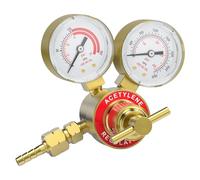Copper Pressure Meter for Acetylene Regulators 0-400PSI Input -30PSI Output and Oxygen -4000PSI Input -100PSI Output Industrial Pressure Gauge Adjustable