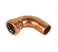 Copper Push-FIT Equal 90° Street Elbow 22MM, Suitable for Drinking Water, Suitable for Water Systems, Suitable for Hard & Soft Water Areas, 1 in Pack