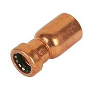 Copper Push-FIT Fitting Reducer F 15MM X M 22MM, Suitable for Drinking Water, Suitable for Water Systems, Suitable for Hard & Soft Water Areas, 1 in Pack