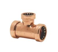 Copper Push-FIT REDUCING TEE 28MM X 28MM X 22MM, Suitable for Drinking Water, Suitable for Water Systems, Suitable for Hard & Soft Water Areas, 1 in Pack