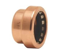 Copper Push-FIT Stop END 28MM, Suitable for Drinking Water, Suitable for Water Systems, Suitable for Hard & Soft Water Areas, 1 in Pack