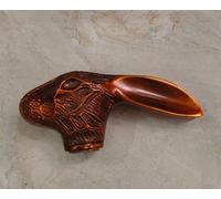 Copper Rabbit Head Handle for wooden Walking Cane - Unique and Elegant Handcrafted Design