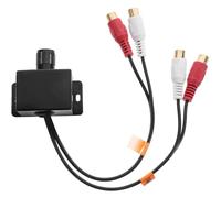 Copper Rca Audio Level Controller 2 Outputs 2 Inputs Car Amplifier | Black Inline Volume Adjustment, Compact Dashboard Fit, Simple Plug and Play Installation for Head Units and Speakers