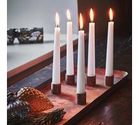 Copper Rectangle Centrepiece Metal with Magnetic Candle Holders H2.5Cm W60cm D20Cm Ivyline Copper One Size