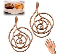 Copper Rings for Women, 2025 New Healing Spiral Hand Rings with Crystals, Handmade Copper Ring Set for Energy Healing, Chakra Balancing, Yoga, Breathwork & Spiritual Jewelry Gift