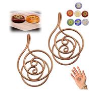 Copper Rings for Women, 2025 New Healing Spiral Hand Rings with Crystals, Handmade Copper Ring Set for Energy Healing, Chakra Balancing, Yoga, Breathwork & Spiritual Jewelry Gift