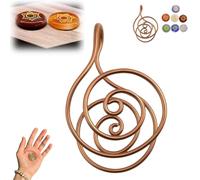 Copper Rings for Women Healing Spiral Hand Rings with Crystals, 2025 New Handmade Copper Ring Sets for Energy Healing, Chakra Balancing, Yoga, Breathwork & Spiritual Jewelry Gift