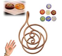 Copper Rings for Women Healing Spiral Hand Rings with Crystals, 2025 New Handmade Copper Ring Sets for Energy Healing, Chakra Balancing, Yoga, Breathwork & Spiritual Jewelry Gift