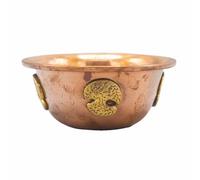Copper Ritual Bowl, Chalice or Goblet: Enhance Your Witchcraft, Spells, Altar, Pagan & Wiccan Rituals (Tree Of Life, Bowl)
