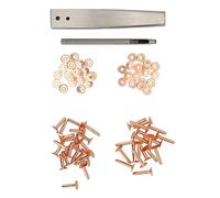 Copper Rivets and Burrs, Leather Copper Rivet Craft Setting Tool with Setters for Belts Wallets Collars DIY Craft Supplies (B)
