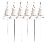 Copper Rods - 20cm 6 Pieces, Spiral Stakes, Coil Supports for Flowers Vegetables | Perfect for Yard Landscaping, Outdoor Cultivation, Flower Care, Vegetable Growth, Garden Trellis, Net Installation