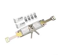 Copper Rolling Shutter Door Lock With Square Tongue For Enhanced Security, Silver Finish, 285mm Length, Bottom Opening Design For Garage And Shop(A)