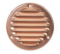 Copper Round Air Vent Grille 100mm / 140mm with Fly Screen Flat Duct Cover