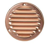 Copper Round Air Ventilation Grille 100mm / 140mm with Insect Protection Fly Screen Flat Duct Cover