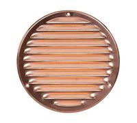 Copper Round Air Ventilation Grille 160mm / 190mm with Insect Protection Fly Screen Flat Duct Cover