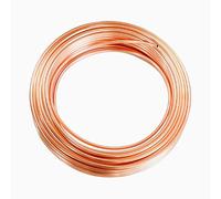 Copper Round Tube, T2 Copper Seamless Soft Coil Tube 8mm OD 10M Length 8X(0.6-2) mm(8x0.6mm)