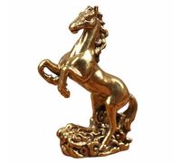 Copper Running Horse Sculpture Ornaments Retro Brass Animal Feng Shui Small Statue Office Desk Home Decorations Figurines(Style A)