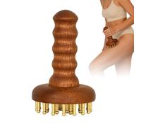 Copper Scalp Massage Comb Gua Sha Body Scalp Massage Tool with Wooden