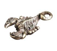 Copper Scorpion DIY Pendant Delicate Keychain Charm Lightweight Antique Color Bag Hanging Decor Retro Animal Model Design with Key Ring for Party and Jewellery Making