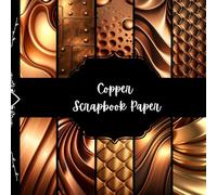 Copper Scrapbook Paper, Metallic Junk Journal Paper, Abstract Brown Decorative Paper, DIY Projects, Origami Paper, Collage Sheets, Decoupage Paper, 8,5" by 8,5" inches, 10 Designs, 40 Pages