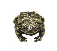 Copper Sculpture Golden Toad Ornament Small Statue Decor Vintage Statue Decoration Ornament For Living Room Bedroom Office Home Feng Shui Sculptural