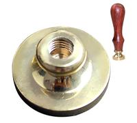 Copper Seal Heads - Round Sealing | Craft Tool Sets, Decorative Sealing Accessories, Multi-Functional, DIY Crafts Tools Organizer, Wooden Handle Blank Seal