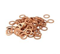 Copper Seal Washer Collection Complete Set of Metrics with a Total of Hundred Pieces Across Nine Different Size Options (12x18x1.5mm)
