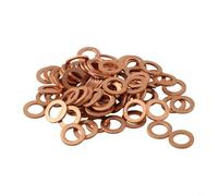 Copper Seal Washer Collection Complete Set of Metrics with a Total of Hundred Pieces Across Nine Different Size Options (6x10x1mm)