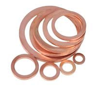 Copper Sealing Rings 10-50pcs M5 M6 M8 M10 M12 M14 M16 M18 M20 M22 Copper Flat Gasket Ring Sump Plug Oil Seal Washer Fastener(M10x20x2mm 5pcs)