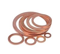 Copper Sealing Rings 10/50pcs M5 M6 M8 M10 M12 M14 M16 M18 M20 M22 Solid Copper Washer Shim Flat Ring Gasket Rings Seal Plain Spacer Washers Fastener(M14x18x1.5mm,50PCS)