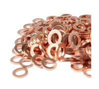 Copper Sealing Rings 30pcs Copper Washers Set Sump Shim Flat Ring Seal Plain Spacer M4 M5 M6 M8 M9 M10 M12 M14 M16 M18(M5x 8x 1)