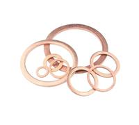 Copper Sealing Rings M8 M10 M12 M14 M16 Red Brass Copper Sealing Washer Flat Seal Ring Gasket DIN7603(M12x16x1.5,20pcs)