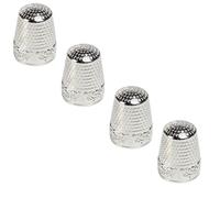 Copper Sewing Thimbles, 4 Pack, 2 Sizes - Finger Protector for Embroidery