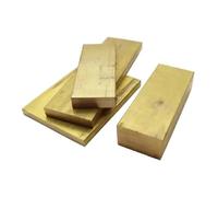 Copper Sheet 1PC Length 100 300 500mm H59 Brass Plate Solids Flat Strip Pure Copper Metal Bar Material Thickness 2~20mm(Length 100mm 1pc,4x6mm)